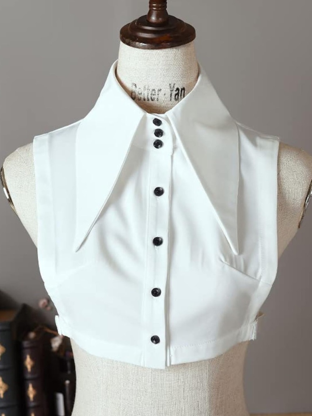 🌷White Dickey collar half-shirt detachable false collar blouse women - Picture 2 of 10